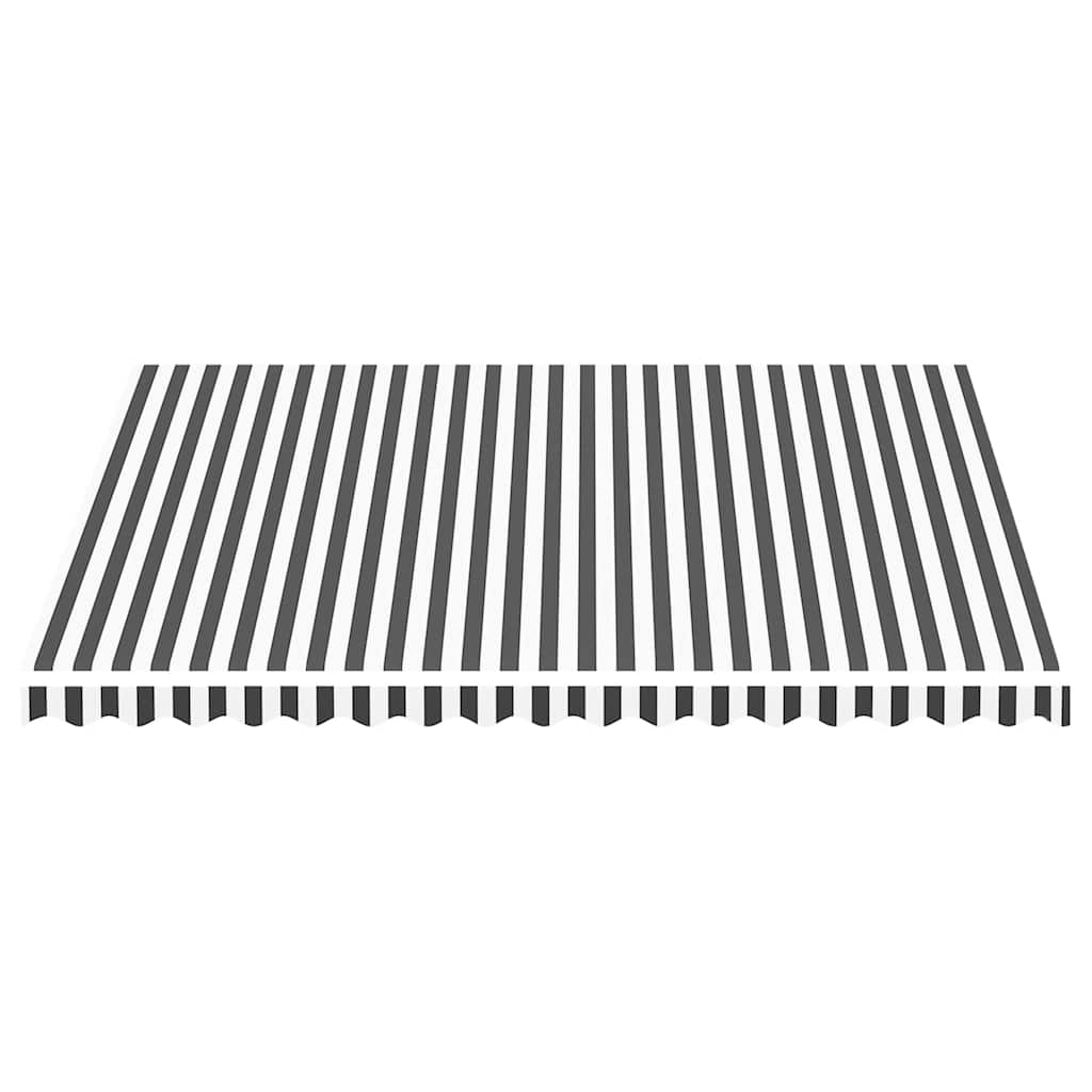 vidaXL Awning Replacement Fabric Anthracite and White 400x350 cm Polyester 3