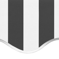 vidaXL Awning Replacement Fabric Anthracite and White 400x350 cm Polyester 5