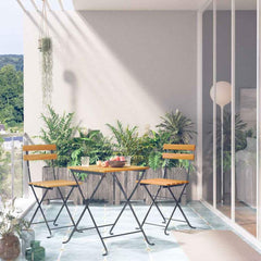 313157 vidaXL 3 Piece Folding Bistro Set Solid Acacia Wood 1