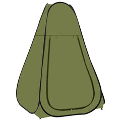 vidaXL Pop Up Shower Tent Green 1