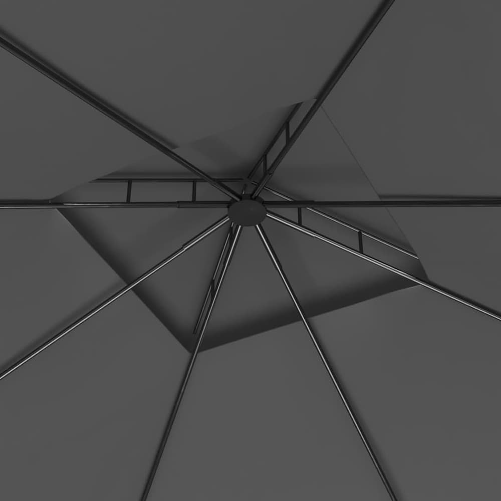 313914 vidaXL Gazebo 3x3x2,7 m Anthracite 160 g/m² 4