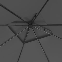 313914 vidaXL Gazebo 3x3x2,7 m Anthracite 160 g/m² 4