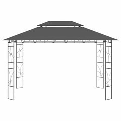 Gazebo 4x3x2,7 m 160 g/m² Anthracite