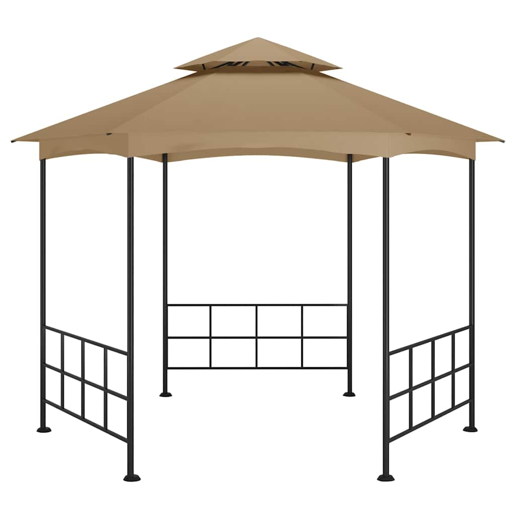 Gazebo with Sidewalls 3,1x2,7 m Taupe