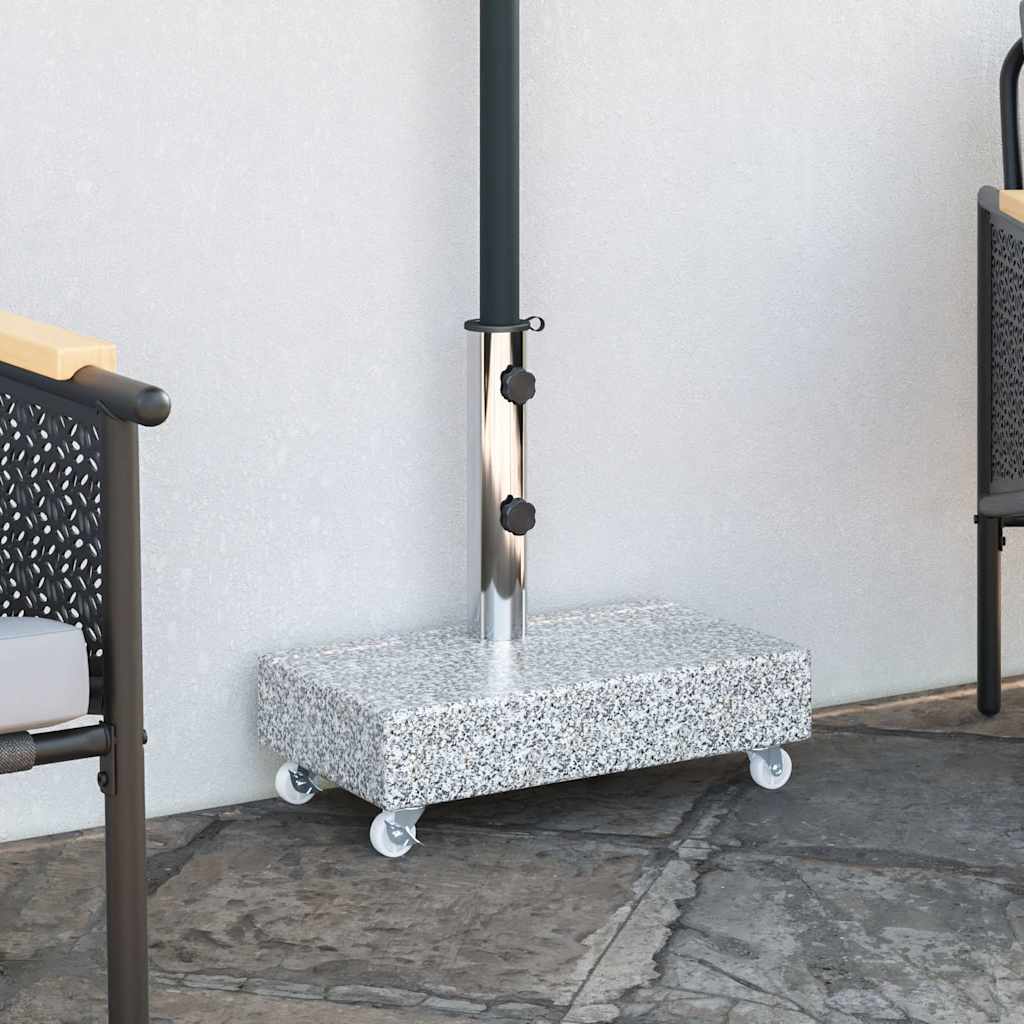 vidaXL Umbrella Base Light Grey 45x25x8.3 cm Granite 1