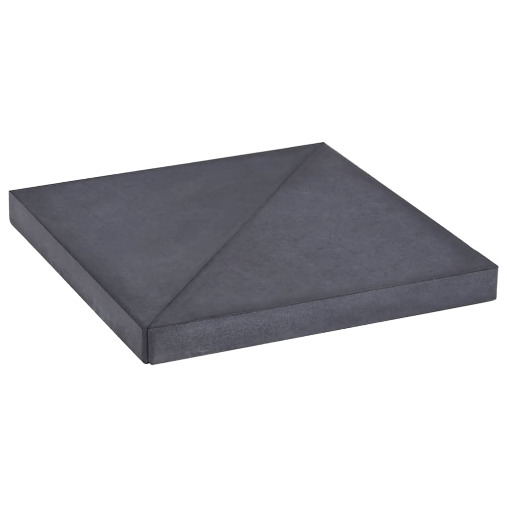 313670 vidaXL Umbrella Weight Plate Black Granite Square 15 kg 1