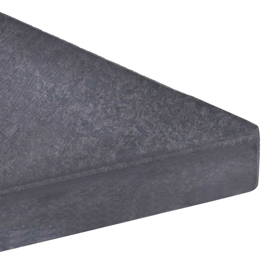 313670 vidaXL Umbrella Weight Plate Black Granite Square 15 kg 4