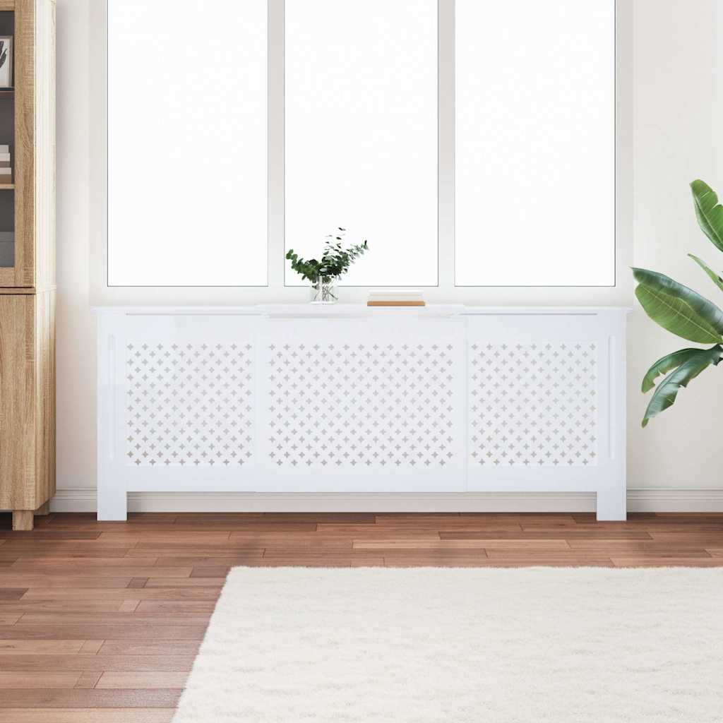 MDF Radiator Cover 78 cm White 205 cm 20.5 cm