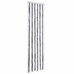 vidaXL Insect Curtain Grey and White 56x200 cm Chenille 2