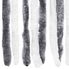 vidaXL Insect Curtain Grey and White 56x200 cm Chenille 5