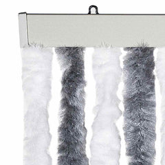 vidaXL Insect Curtain Grey and White 118x220 cm Chenille 4