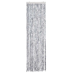vidaXL Insect Curtain White and Grey 56x200 cm Chenille 2