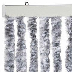 vidaXL Insect Curtain White and Grey 56x200 cm Chenille 4