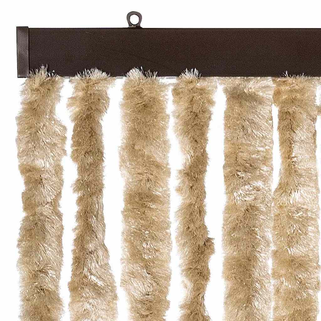 vidaXL Insect Curtain Beige 118x220 cm Chenille 4