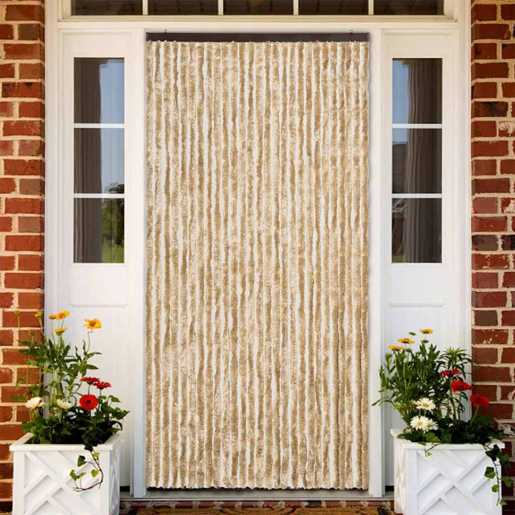 vidaXL Insect Curtain Beige 118x220 cm Chenille 1