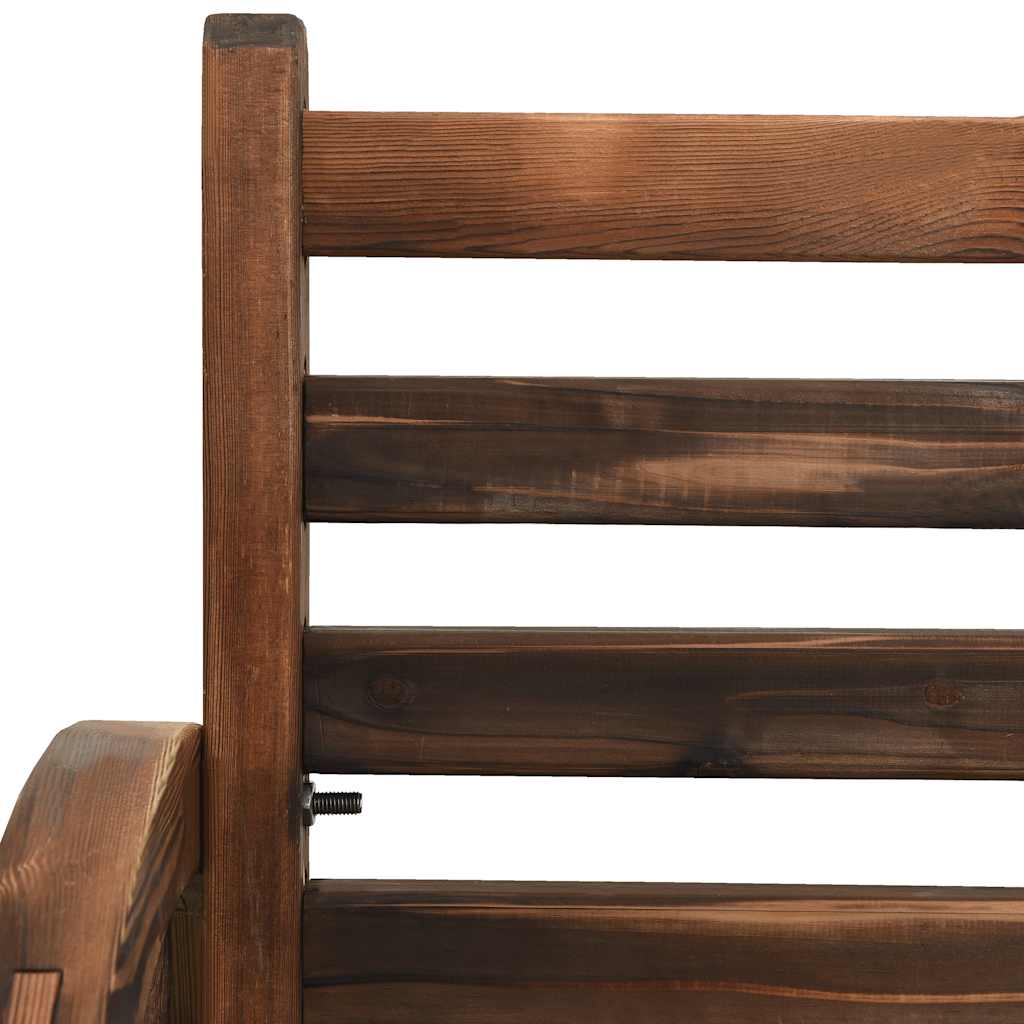 vidaXL Garden Bench 112 cm Solid Firwood 6