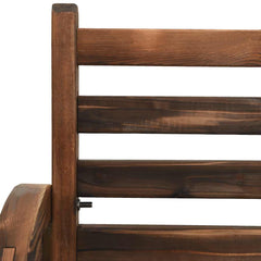 vidaXL Garden Bench 112 cm Solid Firwood 6