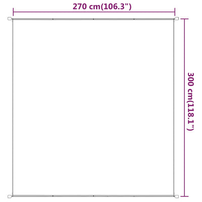 Vertical Awning White 300x270 cm Oxford Fabric