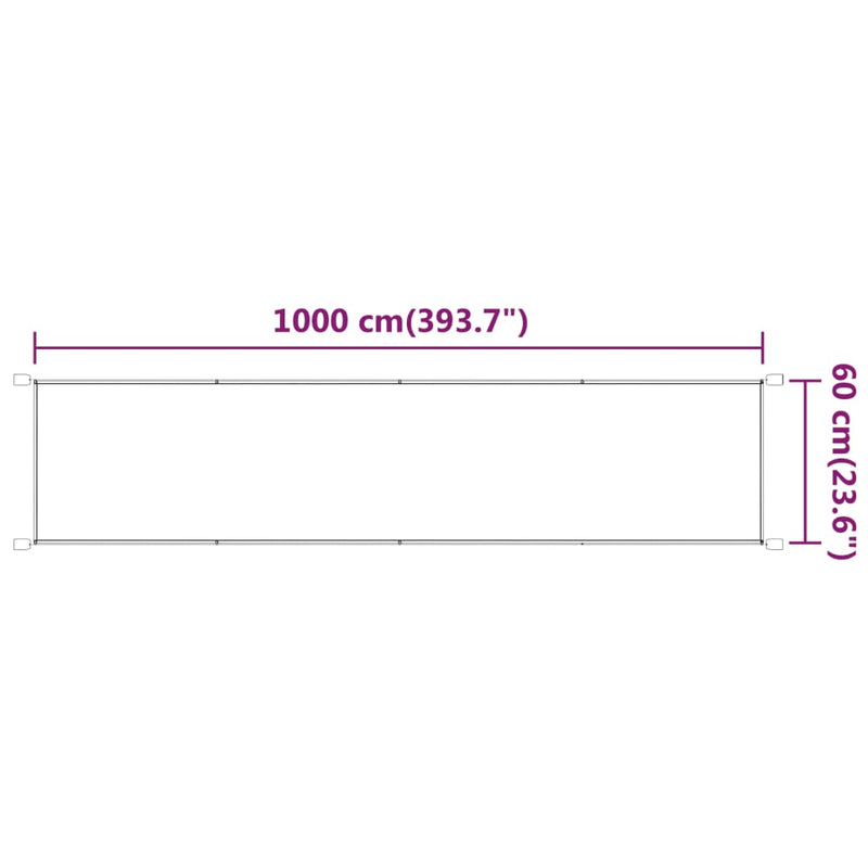 Vertical Awning Light Green 60x1000 cm Oxford Fabric