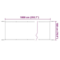 Vertical Awning 180x1000 cm Oxford Fabric Light green