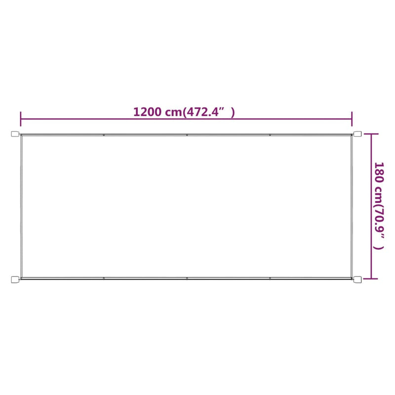 Vertical Awning Terracotta 180x1200 cm Oxford Fabric