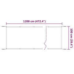 148457 vidaXL Vertical Awning Blue 100x1200 cm Oxford Fabric 6
