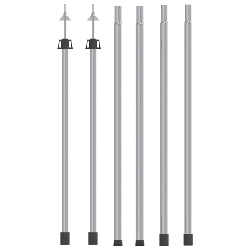 vidaXL Telescopic Tarp Poles with Length of 102-260 cm 2 pcs Aluminum 1