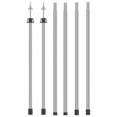 vidaXL Telescopic Tarp Poles with Length of 102-260 cm 2 pcs Aluminum 1