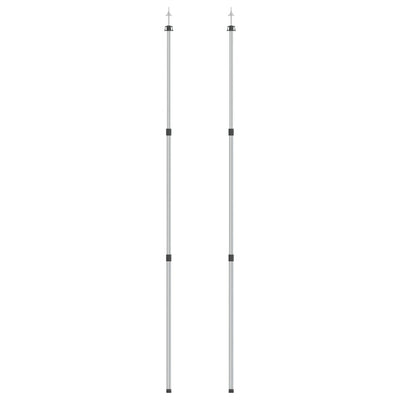 Telescopic Tarp Poles with Length of 102-260 cm 2 pcs Aluminum