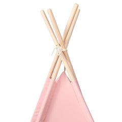 vidaXL Children Teepee Tent with Bag Peach Skin Pink 120x120x150 cm 5
