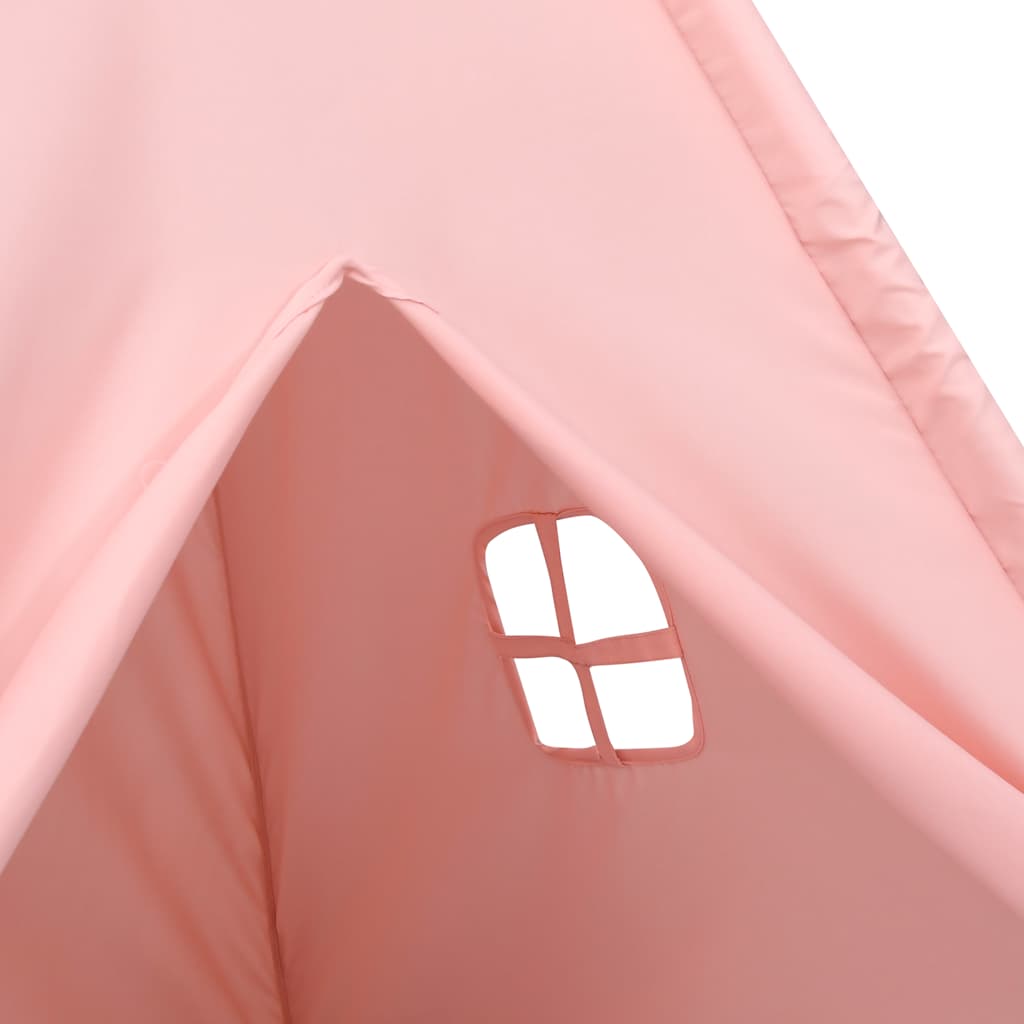 vidaXL Children Teepee Tent with Bag Peach Skin Pink 120x120x150 cm 6