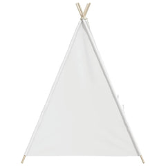 vidaXL Children Teepee Tent with Bag Peach Skin White 120x120x150 cm 5