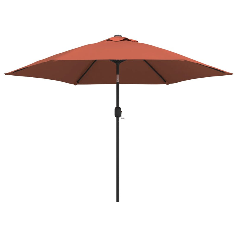 Outdoor Parasol with Metal Pole Terracotta 300 cm