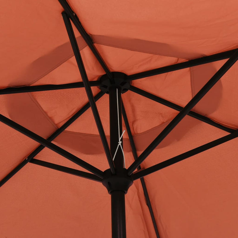 Outdoor Parasol with Metal Pole Terracotta 300 cm