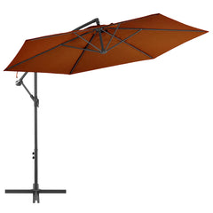 vidaXL Cantilever Garden Parasol with Aluminium Pole Terracotta 300 cm 1