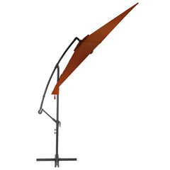 vidaXL Cantilever Garden Parasol with Aluminium Pole Terracotta 300 cm 3