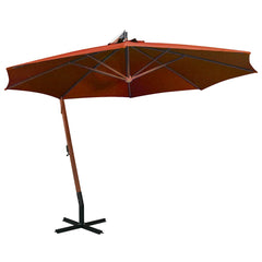 vidaXL Hanging Garden Parasol with Pole Solid Fir Wood