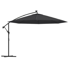 vidaXL Cantilever Garden Parasol with LED Lights Black 350 cm 2