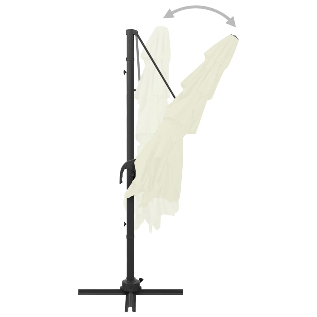 vidaXL 4-Tier Garden Parasol with Aluminium Pole Sand 250x250 cm 4