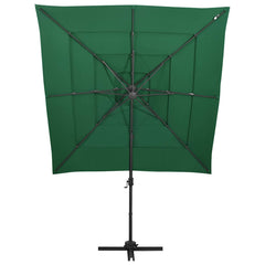 vidaXL 4-Tier Garden Parasol with Aluminium Pole Green 250x250 cm 2