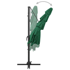 vidaXL 4-Tier Garden Parasol with Aluminium Pole Green 250x250 cm 6
