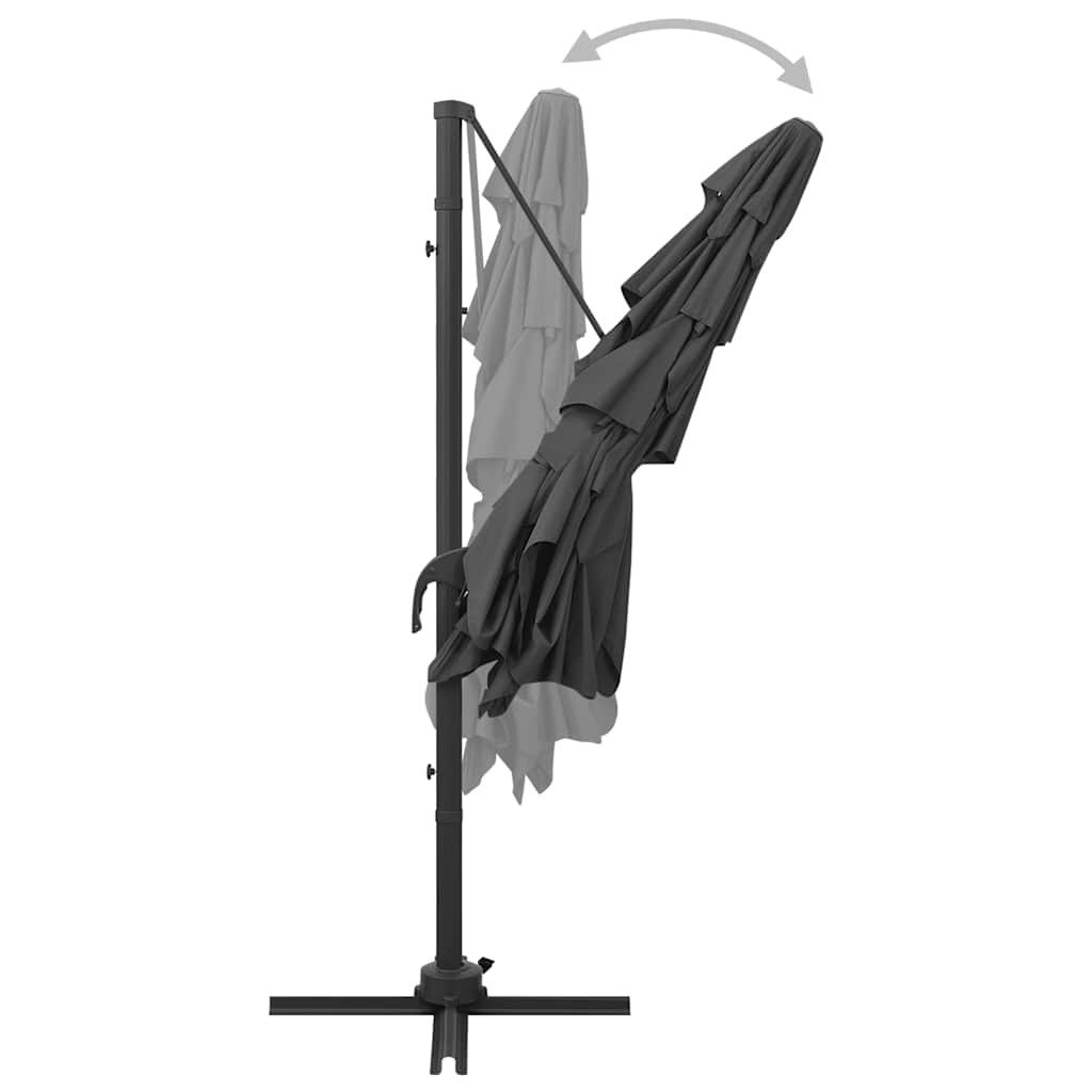 vidaXL 4-Tier Garden Parasol with Aluminium Pole Anthracite 250x250 cm 6