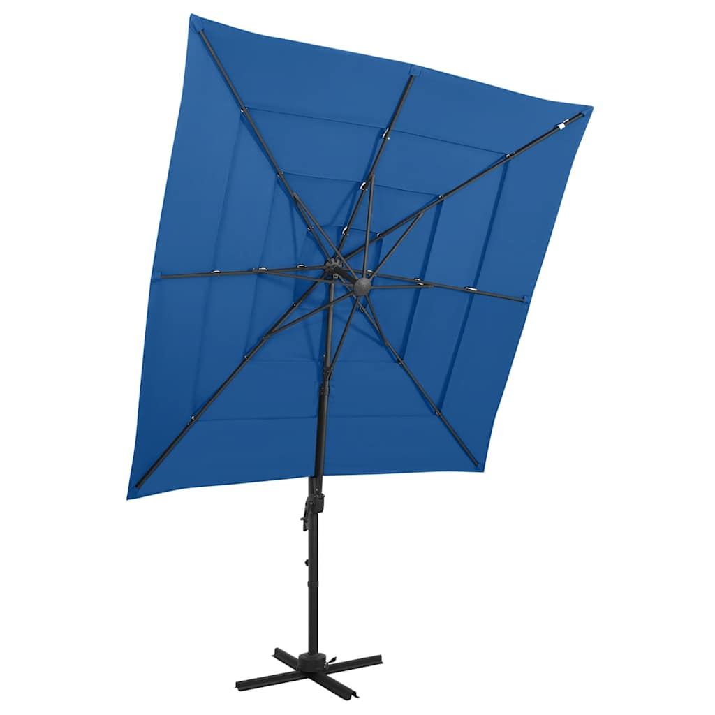 vidaXL Garden Parasol | Azure Blue | Polyester | 250x250 cm 1