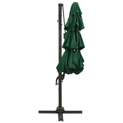 vidaXL 4-Tier Garden Parasol with Aluminium Pole Green 3x3 m 3