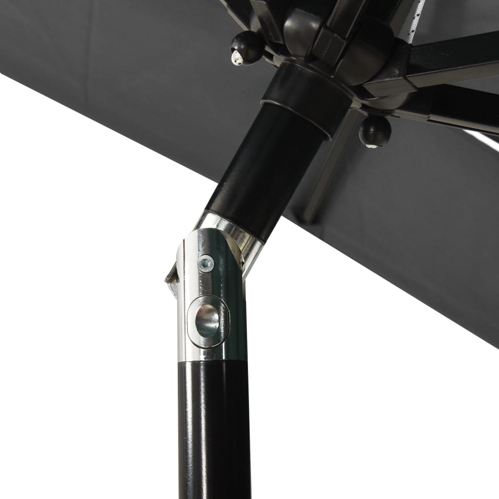 vidaXL Parasol | Anthracite | Polyester | 2x2 m | Foldable | Garden Parasol 5