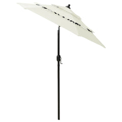 vidaXL Parasol | Sand | Powder-Coated Aluminium, UV-Protected Polyester 3