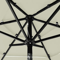 vidaXL Parasol | Sand | Powder-Coated Aluminium, UV-Protected Polyester 5