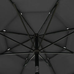 vidaXL 3-Tier Garden Parasol with Aluminium Pole Anthracite 3.5 m 5