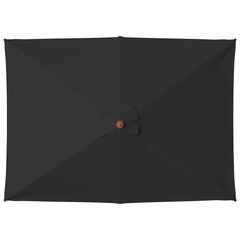 vidaXL Garden Parasol with Wooden Pole Black 150x200 cm 4