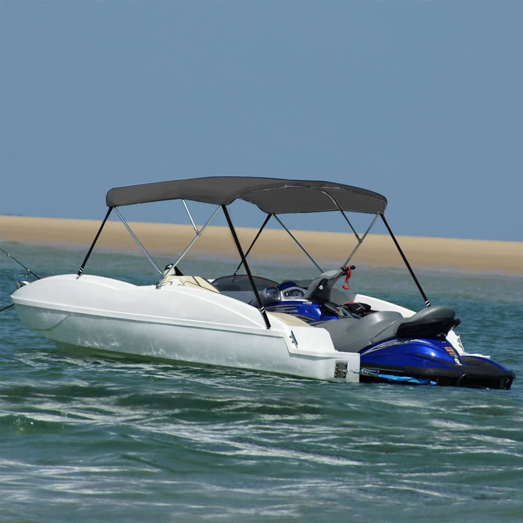 3 Bow Bimini Top Height 137 cm Width 183 cm Anthracite 160 cm